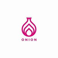 abstract onion logo design vector