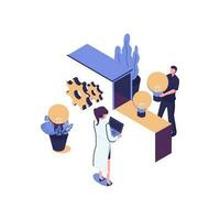 New idea generation flat style isometric illustration vector design