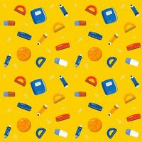 Back to school seamless pattern vector