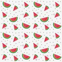Seamless pattern with watermelon and seeds vector
