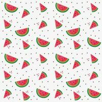 Seamless pattern with watermelon and seeds vector