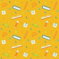 Back to school seamless pattern vector