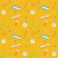 Back to school seamless pattern vector