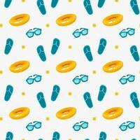 Summer seamless pattern with sunglasses vector