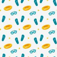 Summer seamless pattern with sunglasses vector