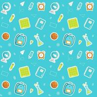 Back to school seamless pattern vector