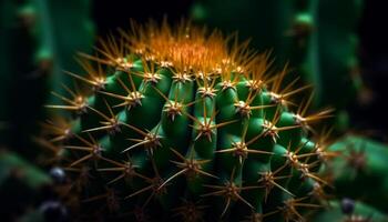 agudo espinas adornar suculento planta, verano calor generado por ai foto