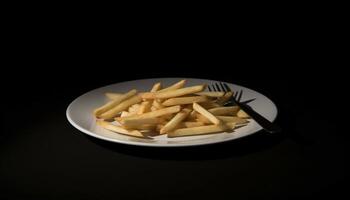 frescura y crujiente en un gastrónomo plato generado por ai foto