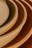 resumen antecedentes y textura de terracota platos. foto