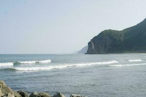 Seascape in blue tones. Beautiful sea background. photo