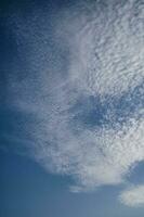 Natural background with blue sky and white clouds. photo