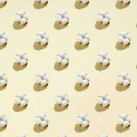 Cotton pattern on a light beige background. photo