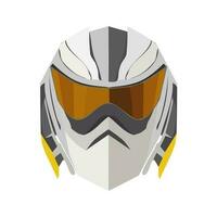 A futuristic head of robot vector illustration. Futuristic helmet.