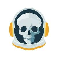 A skull wearing astronaut helmet vector illustration