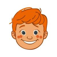 Portrait of smiling little boy vector illustration