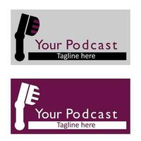 Podcast or Radio Logo design vector