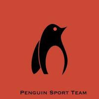 Black penguin vector logo. Penguin illustration.