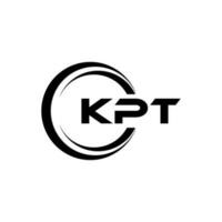 KPT letter logo design in illustration. Vector logo, calligraphy designs for logo, Poster, Invitation, etc.