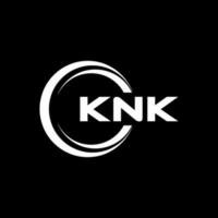 knk letra logo diseño en ilustración. vector logo, caligrafía diseños para logo, póster, invitación, etc.