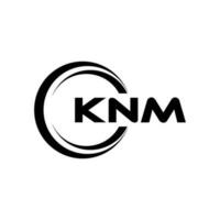 knm letra logo diseño en ilustración. vector logo, caligrafía diseños para logo, póster, invitación, etc.