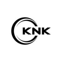 knk letra logo diseño en ilustración. vector logo, caligrafía diseños para logo, póster, invitación, etc.