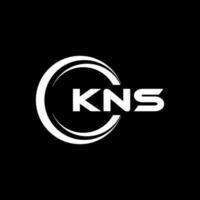 KNS letter logo design in illustration. Vector logo, calligraphy designs for logo, Poster, Invitation, etc.