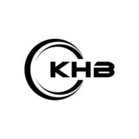 khb letra logo diseño en ilustración. vector logo, caligrafía diseños para logo, póster, invitación, etc.