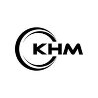 KHM letter logo design in illustration. Vector logo, calligraphy designs for logo, Poster, Invitation, etc.