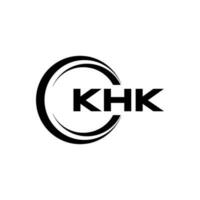 khk letra logo diseño en ilustración. vector logo, caligrafía diseños para logo, póster, invitación, etc.