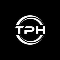 tph letra logo diseño en ilustración. vector logo, caligrafía diseños para logo, póster, invitación, etc.