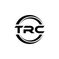 TRC letter logo design in illustration. Vector logo, calligraphy designs for logo, Poster, Invitation, etc.