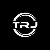 TRJ letter logo design in illustration. Vector logo, calligraphy designs for logo, Poster, Invitation, etc.