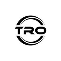 TRO letter logo design in illustration. Vector logo, calligraphy designs for logo, Poster, Invitation, etc.