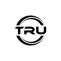 TRU letter logo design in illustration. Vector logo, calligraphy designs for logo, Poster, Invitation, etc.