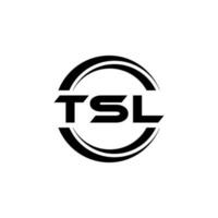 TSL letter logo design in illustration. Vector logo, calligraphy designs for logo, Poster, Invitation, etc.
