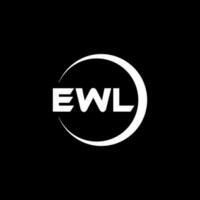 EWL letter logo design in illustration. Vector logo, calligraphy designs for logo, Poster, Invitation, etc.