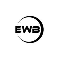 EWB letter logo design in illustration. Vector logo, calligraphy designs for logo, Poster, Invitation, etc.