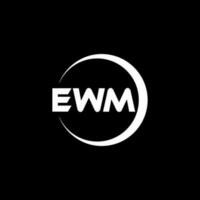 EWM letter logo design in illustration. Vector logo, calligraphy designs for logo, Poster, Invitation, etc.