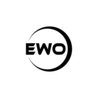 EWO letter logo design in illustration. Vector logo, calligraphy designs for logo, Poster, Invitation, etc.