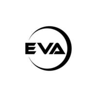 diseño de logotipo de letra eva en ilustración. logotipo vectorial, diseños de caligrafía para logotipo, afiche, invitación, etc. vector