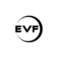 diseño de logotipo de letra evf en ilustración. logotipo vectorial, diseños de caligrafía para logotipo, afiche, invitación, etc. vector