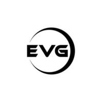 EVG letter logo design in illustration. Vector logo, calligraphy designs for logo, Poster, Invitation, etc.