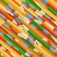 Multicolored bright pattern of colored pencils. NOT seamless. In the shape of a square, in eps 10 format. Stationery, back to school, drawing pencils, colored pencils concept pattern vector