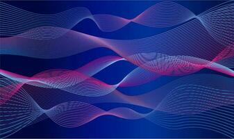 Abstract wave element for design. Digital frequency track equalizer. Stylized line art background. Colorful shiny wave with lines created using blend tool. Curved wavy line, smooth stripe. Vector. vector