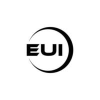 EUI letter logo design in illustration. Vector logo, calligraphy designs for logo, Poster, Invitation, etc.