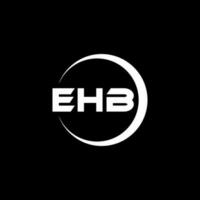 diseño del logotipo de la letra ehb en la ilustración. logotipo vectorial, diseños de caligrafía para logotipo, afiche, invitación, etc. vector