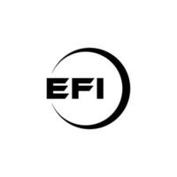 EFI letter logo design in illustration. Vector logo, calligraphy designs for logo, Poster, Invitation, etc.