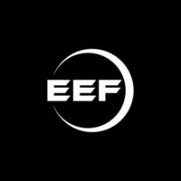 EEF letter logo design in illustration. Vector logo, calligraphy designs for logo, Poster, Invitation, etc.