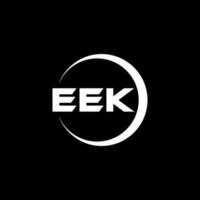 diseño del logotipo de la letra eek en la ilustración. logotipo vectorial, diseños de caligrafía para logotipo, afiche, invitación, etc. vector