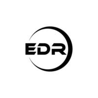 diseño del logotipo de la letra edr en la ilustración. logotipo vectorial, diseños de caligrafía para logotipo, afiche, invitación, etc. vector